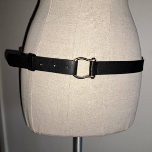 H&M black with gold stirrup style buckle belt